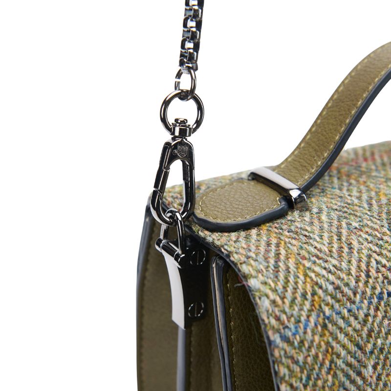 Islander UK Mini Envelope Satchel in Chestnut Herringbone
