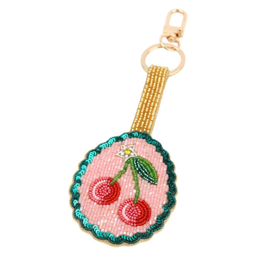 My Doris Beaded Sweet Cherries Keyring/Bag Charm