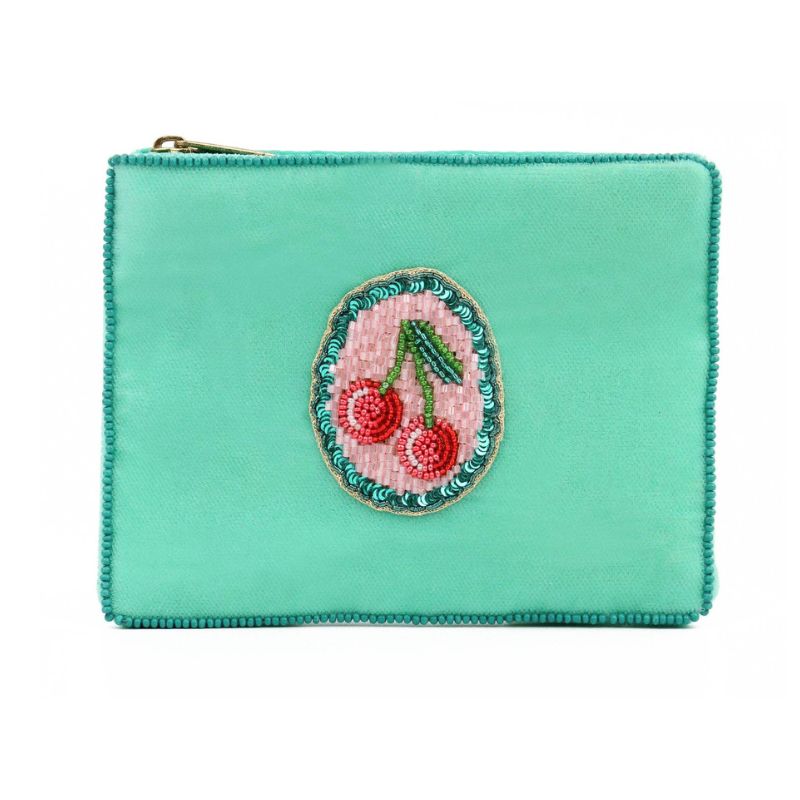 My Doris Beaded Coin Purse with Sweet Cherries