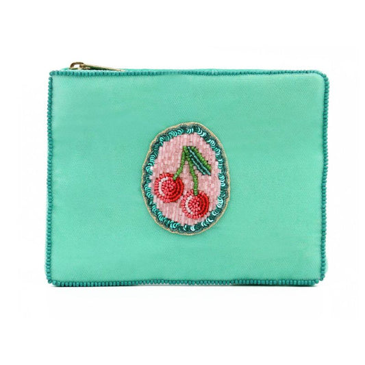 My Doris Beaded Coin Purse with Sweet Cherries