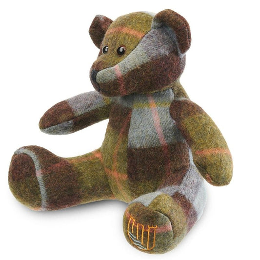 Lambswool Teddy in Chestnut and Blue Tartan