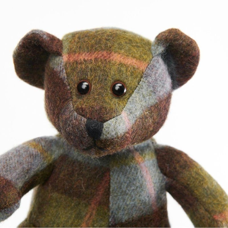 Lambswool Teddy in Chestnut and Blue Tartan
