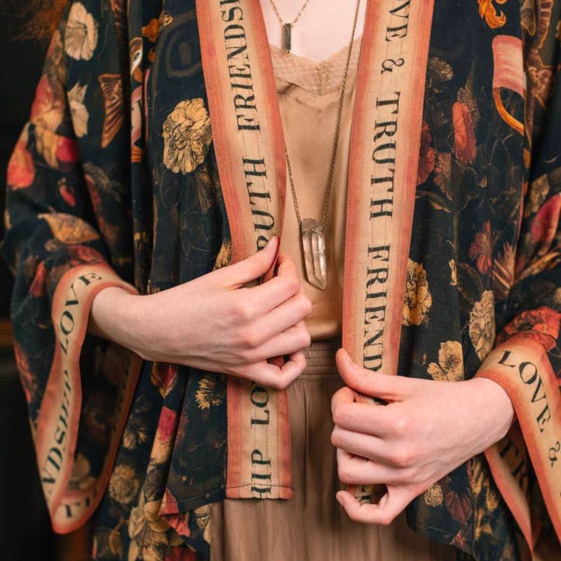 Heart of Gold Cropped Kimono Jacket