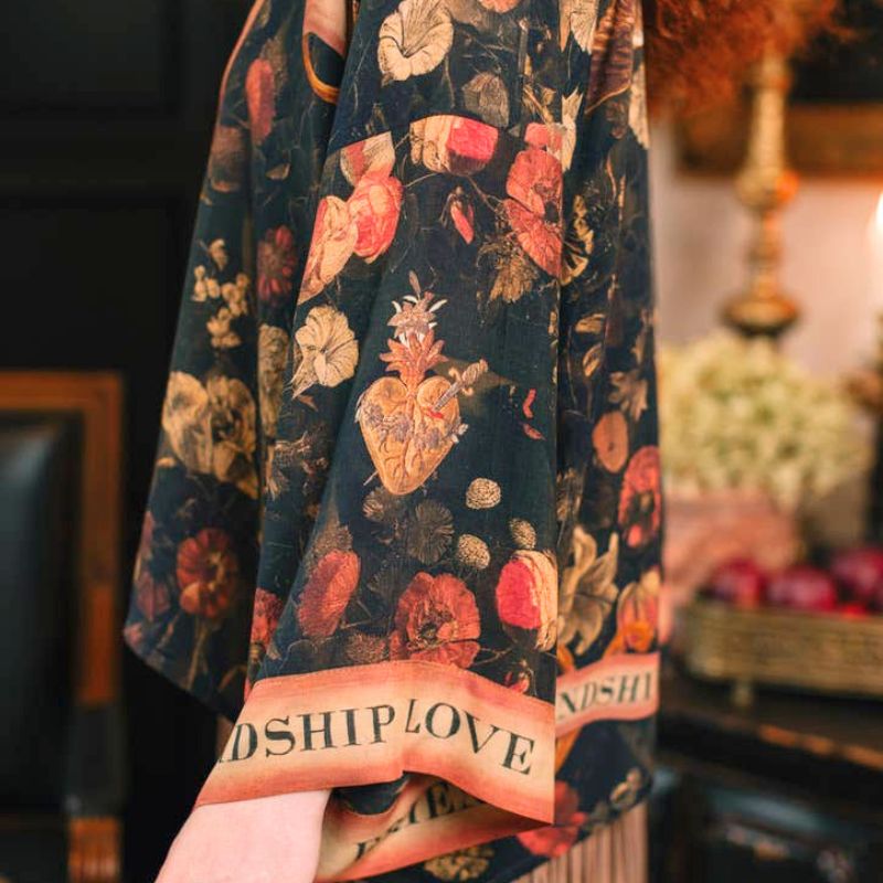Heart of Gold Cropped Kimono Jacket