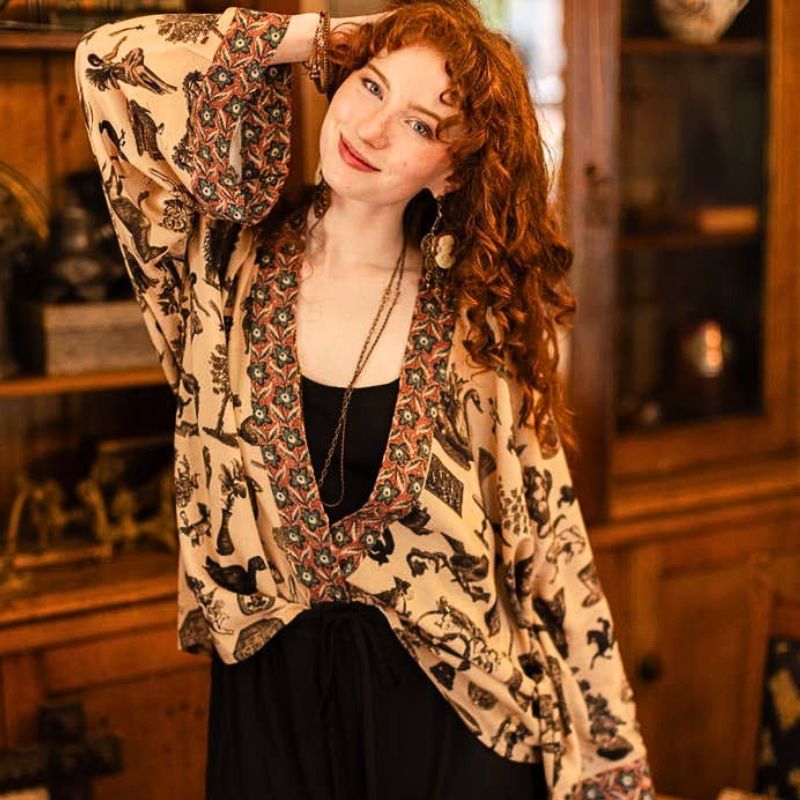 Curiosities Cropped Kimono Jacket
