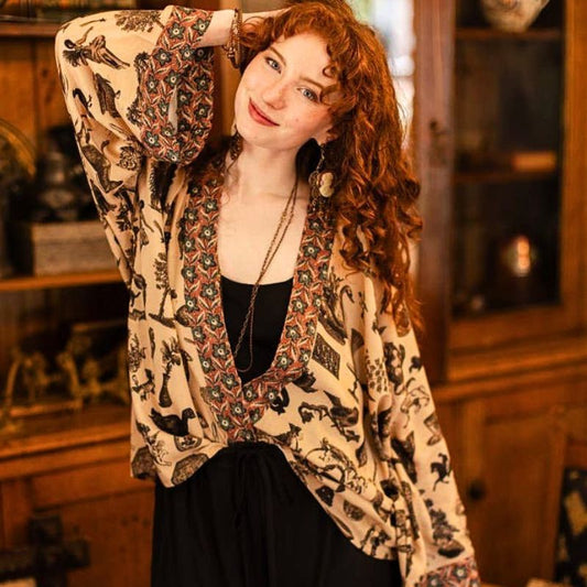 Curiosities Cropped Kimono Jacket