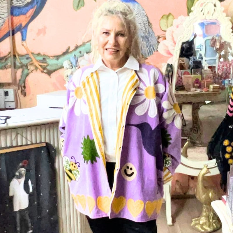 Happy Daisy Lilac Velvet Jacket
