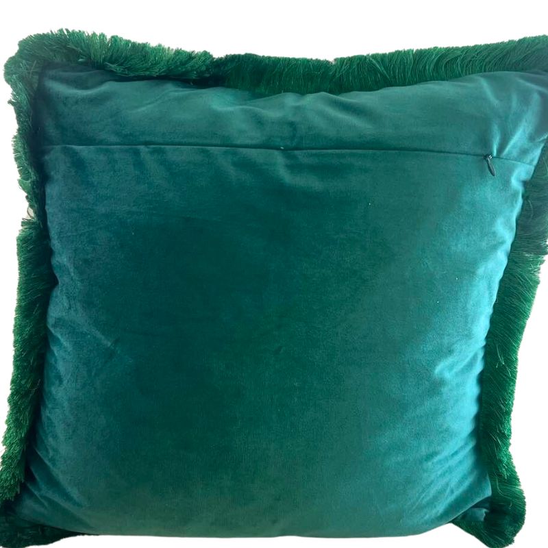 Goddess Durga Deluxe Floral Forest Velvet Cushion