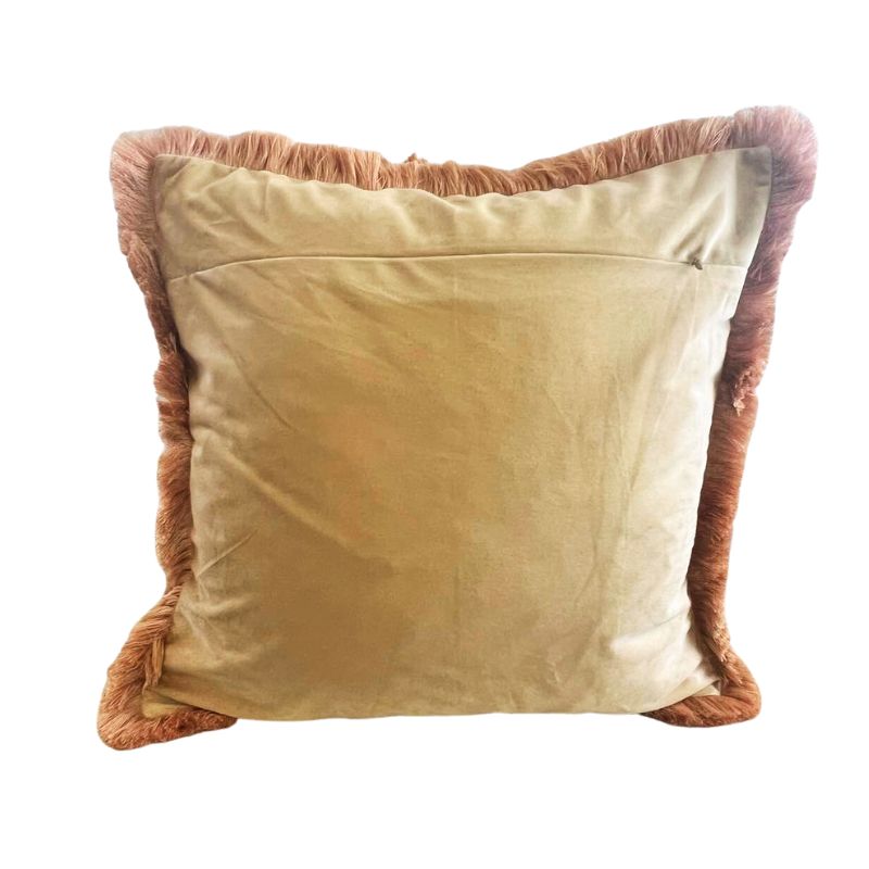 Goddess Durga Deluxe Floral Cream Velvet Cushion