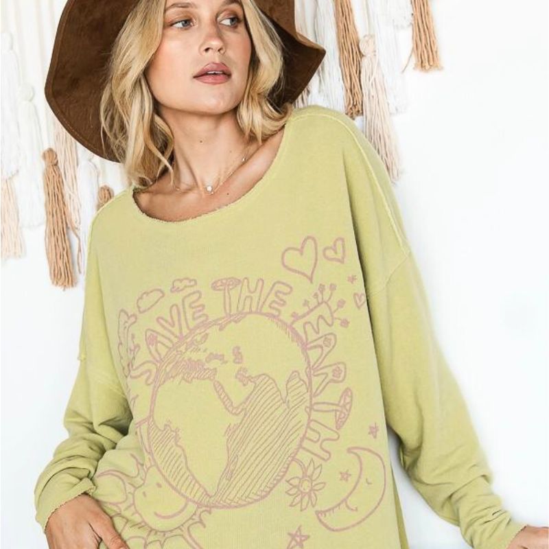 Earth Mama Top in Clover Green