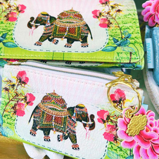 Fancy Elephant Tri Fold Wallet