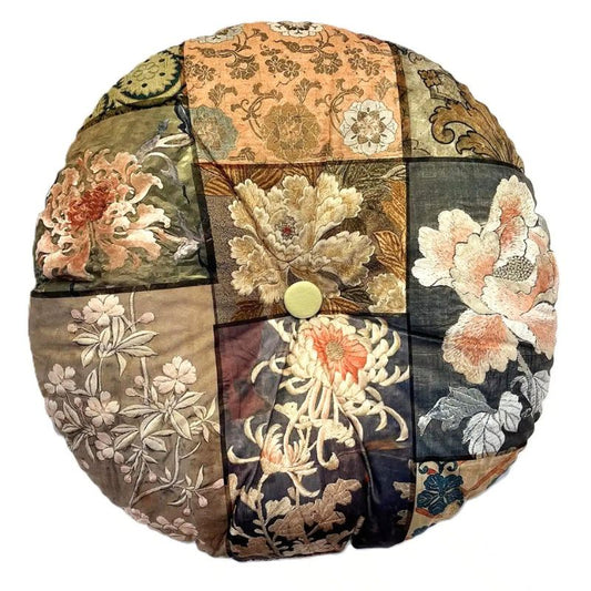 Anna Chandler Faded Grandeur Round Velvet Cushion