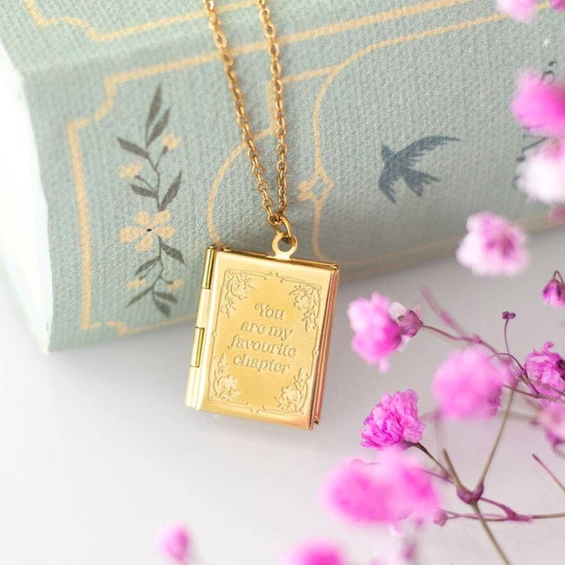 You Are My Favourite Chapter Locket Necklace in Gift Box