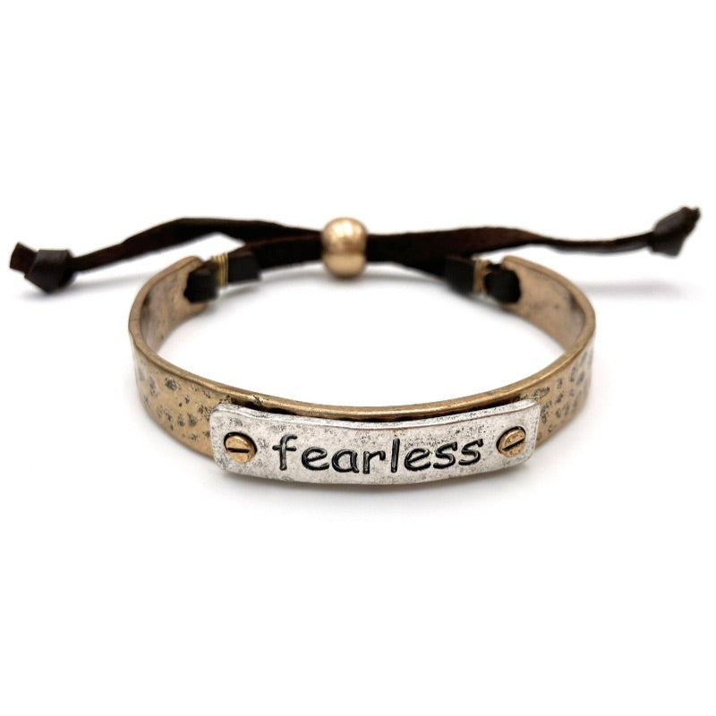 Fearless Vintage Style Gold Cuff Bracelet