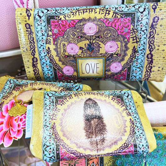 Love Feather Tri Fold Wallet