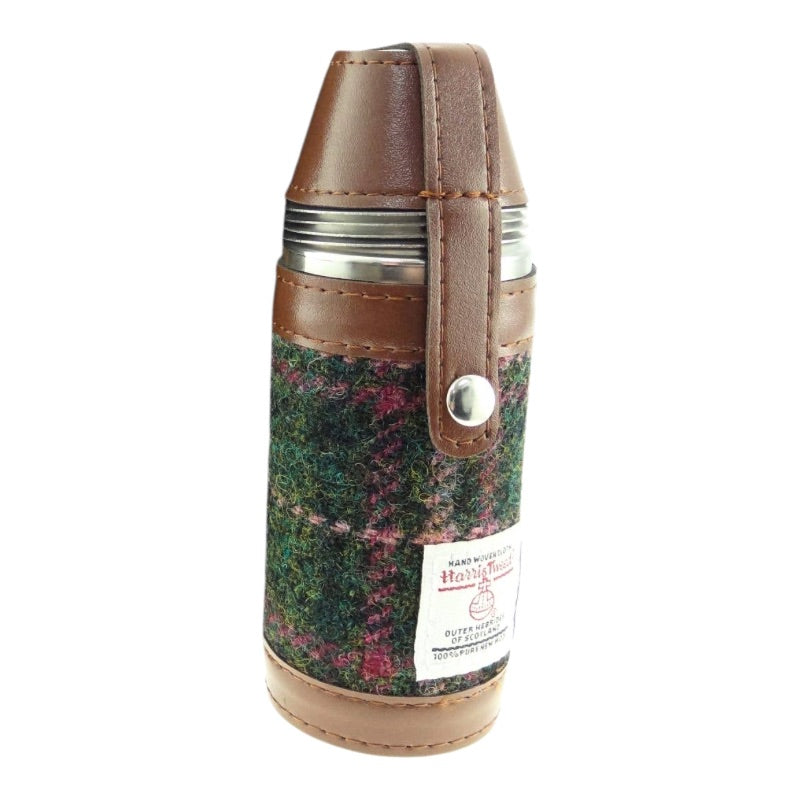 Glen Appin 8oz Harris Tweed Outdoor Flask in Highland Green