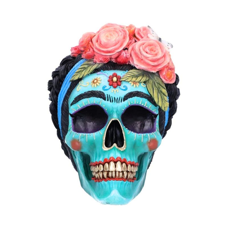 Calavera de Azucar Mexican Hand-Painted Skull