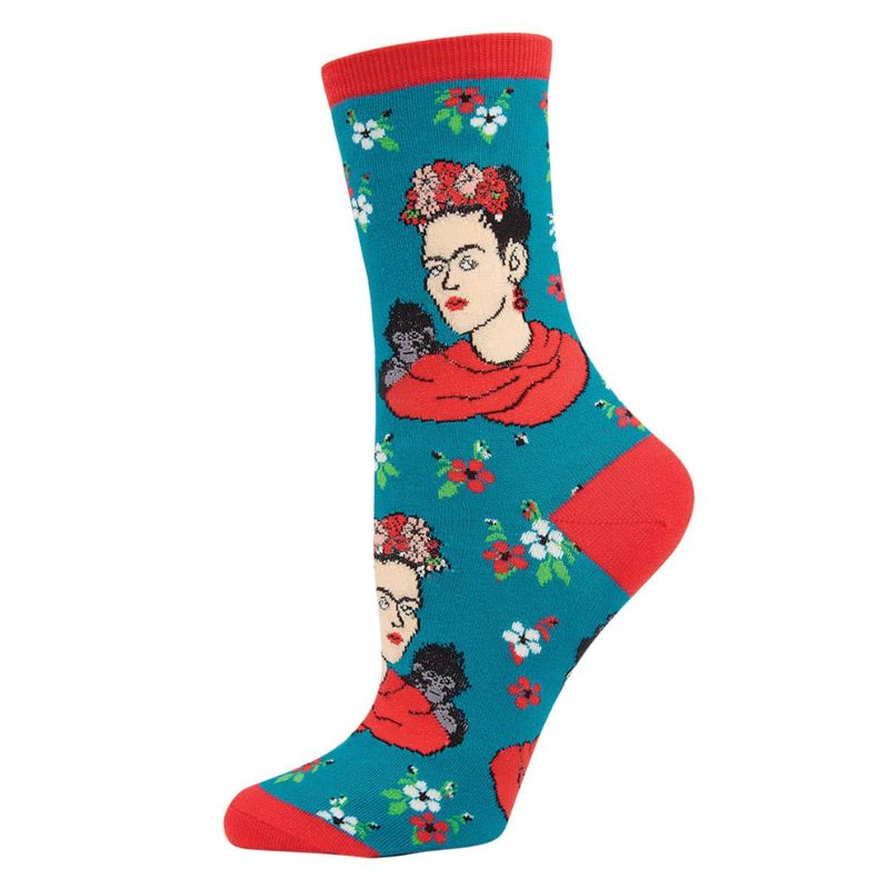 Ladies Socks with Frida Portrait