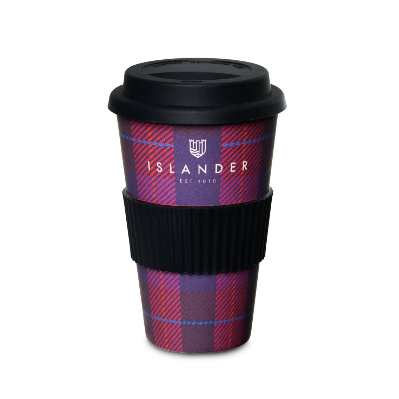 Islander Bamboo Travel Cup: Fuchsia Tartan