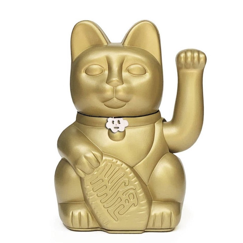 Diminuto Cielo Lucky Cat in Gold for Wealth & Money