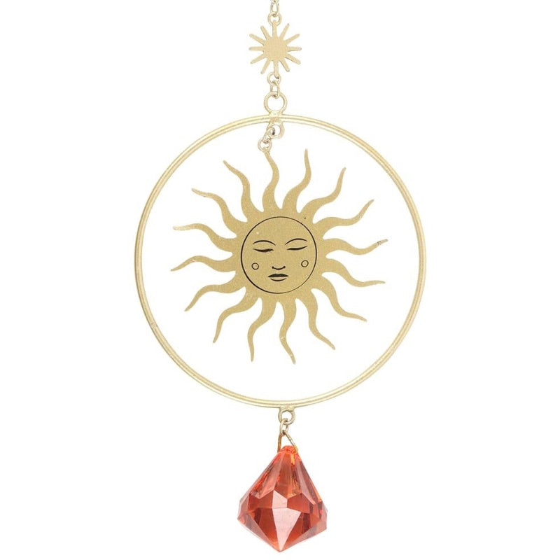 Stay Golden Metal and Crystal Suncatcher
