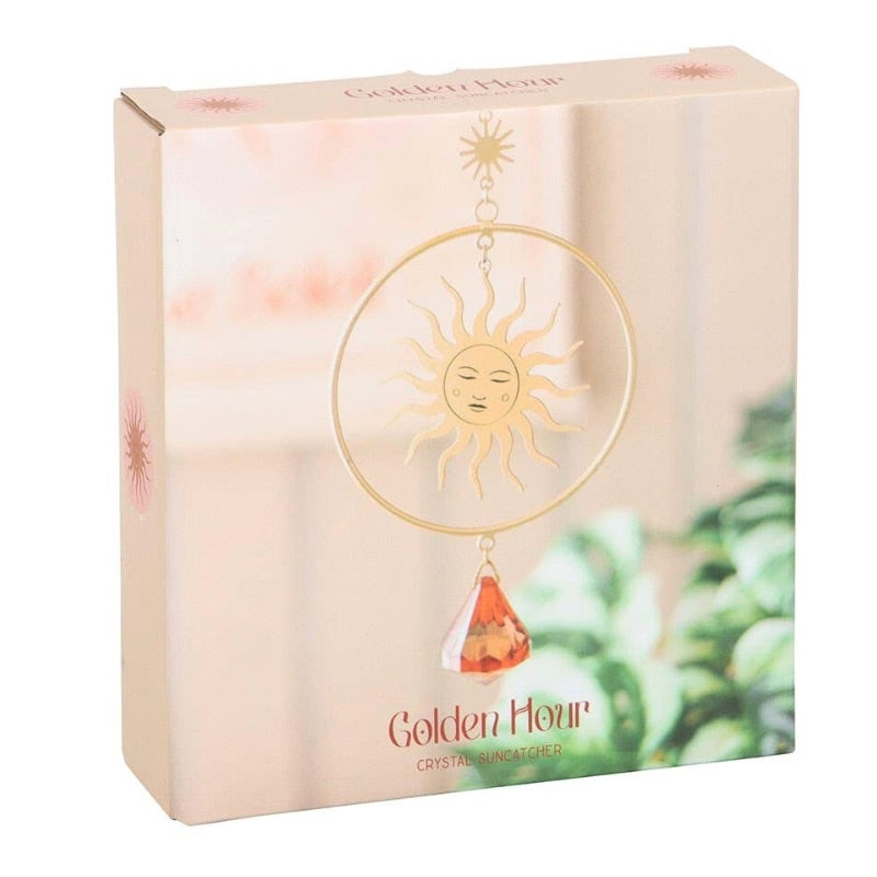 Stay Golden Metal and Crystal Suncatcher