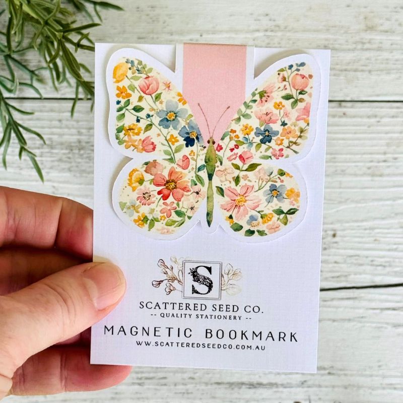 Pastel Butterfly Magnetic Bookmark - 3 Designs