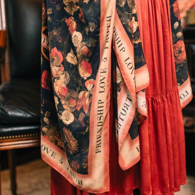 Heart of Gold Goddess Starduster Kimono w/ Sacred Heart