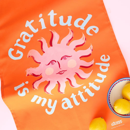 Gratitude Is My Attitude Tea Towel