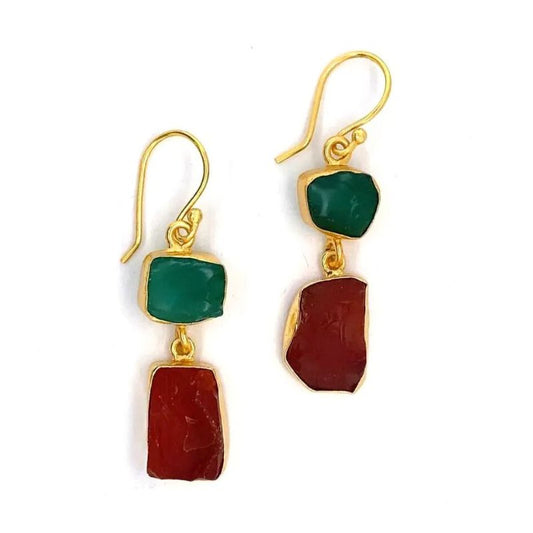 Green Onyx & Jasper Earrings - Harmony Happens