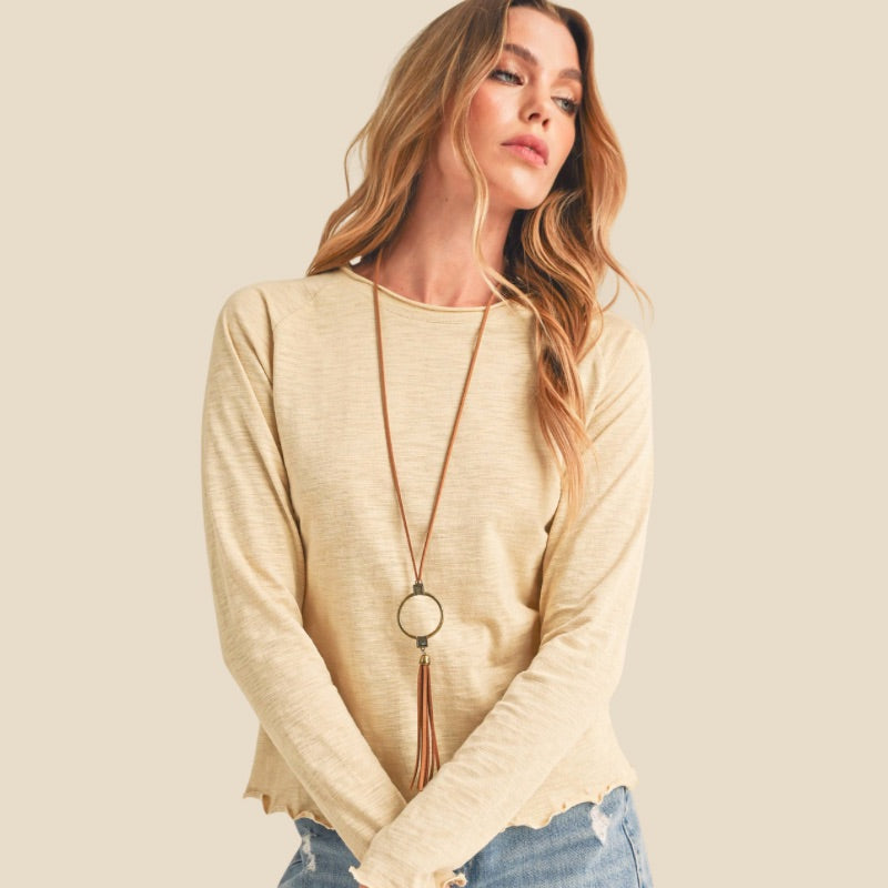 Gwen Baby Long Sleeve Tee in Oat