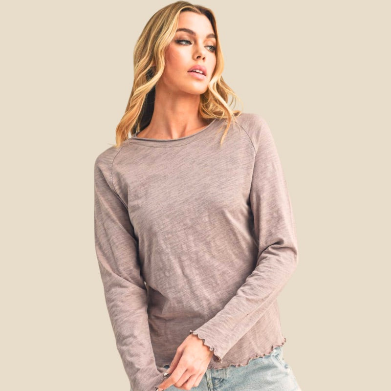 Gwen Baby Long Sleeve Tee in Donkey Grey