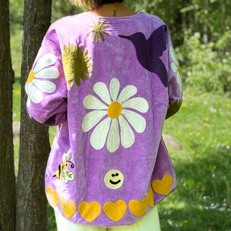 Happy Daisy Lilac Velvet Jacket