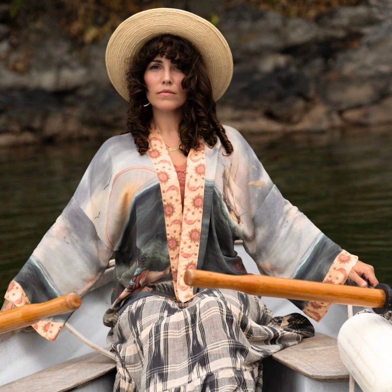 Hold Fast Cropped Kimono Jacket - Lovers of Storms & Seas