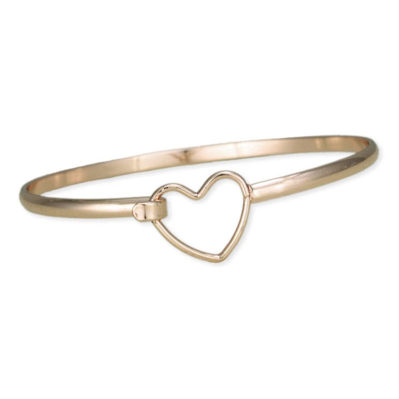 Hooked on Love Gold Heart Bracelet