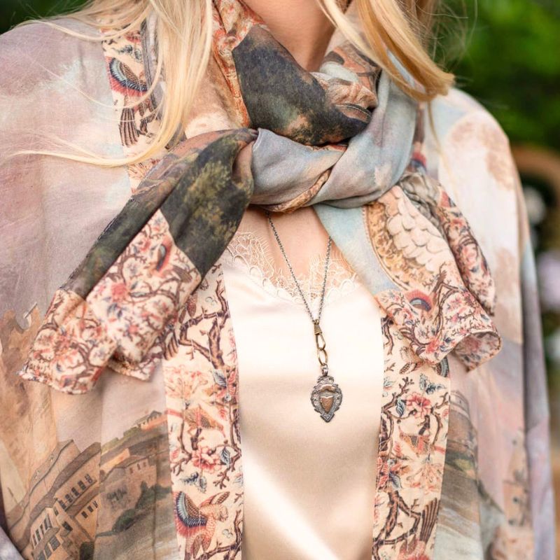 Imaginarium Scarf with Moon and Dreamscape
