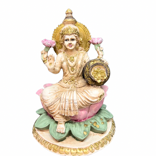Lakshmi - Goddess of Good Fortune, Hand-Painted