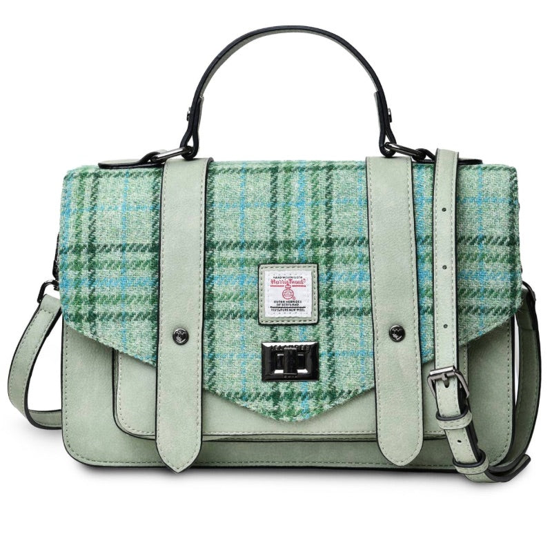 Islander Uk Large Satchel in Mint Tartan