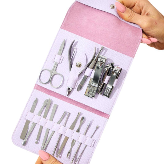 Manicure Set in Lilac Vegan Leather