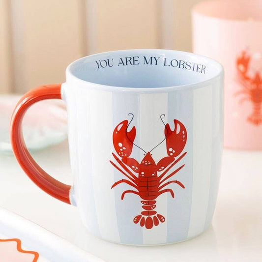 You Are My Lobster Striped Mug
