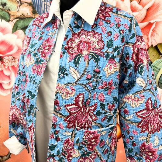 Lotus Bloom Reversible Quilt Jacket