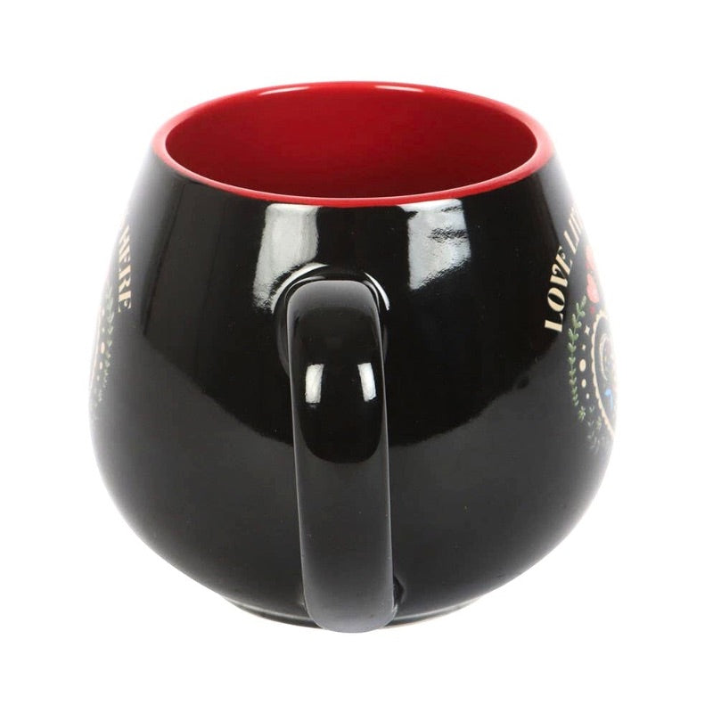 Love Lives Here Folk Heart Mug