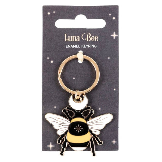 Forest Bee Enamel Keyring
