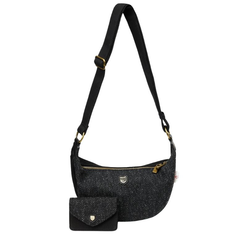 Islander UK Black Herringbone Luna Bag