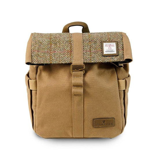 Islander UK Canvas Unisex Lunch Bag in Chestnut Herringbone
