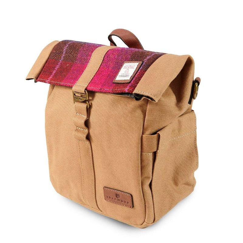 Canvas Lunch Bag: Fuchsia Tartan