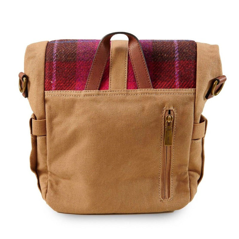 Canvas Lunch Bag: Fuchsia Tartan