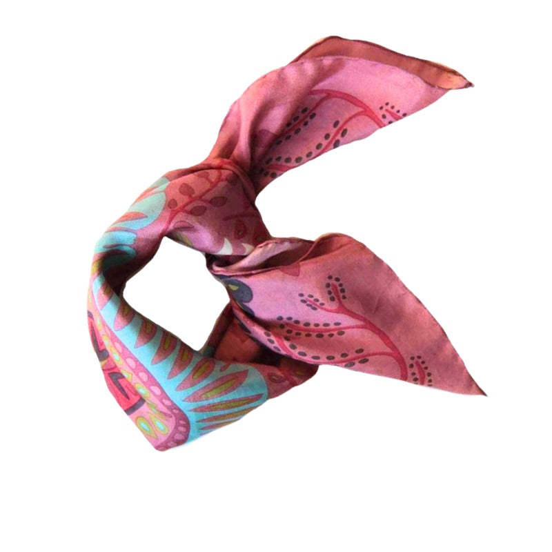 Marushka Pink Silk Scarf with Gift Box