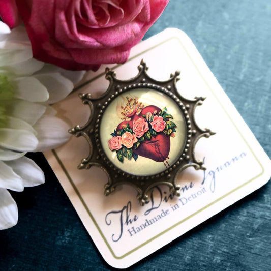 Immaculate Heart of Mary Brooch