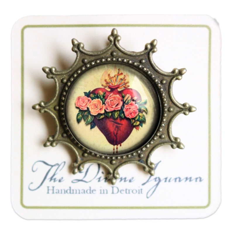Immaculate Heart of Mary Brooch